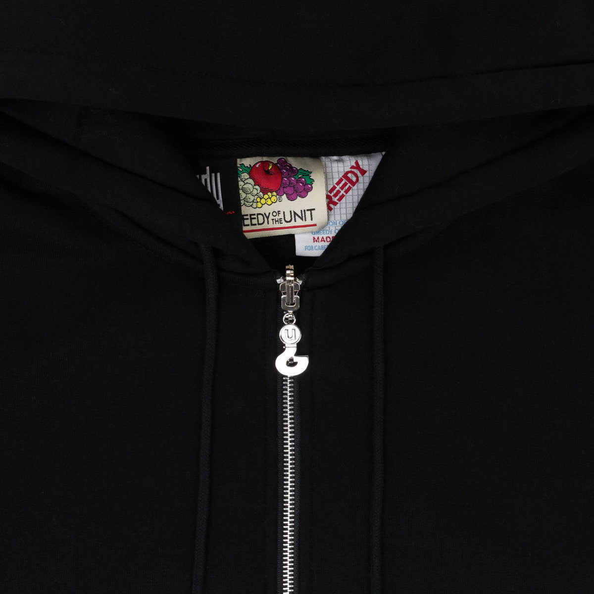 MULTI TAG BLACK HOODIE