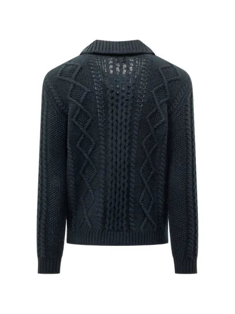 RAKKI Aran cable-knit cardigan