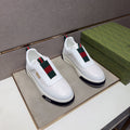 Gucci Green and Red Stripe Low-Top Sneakers